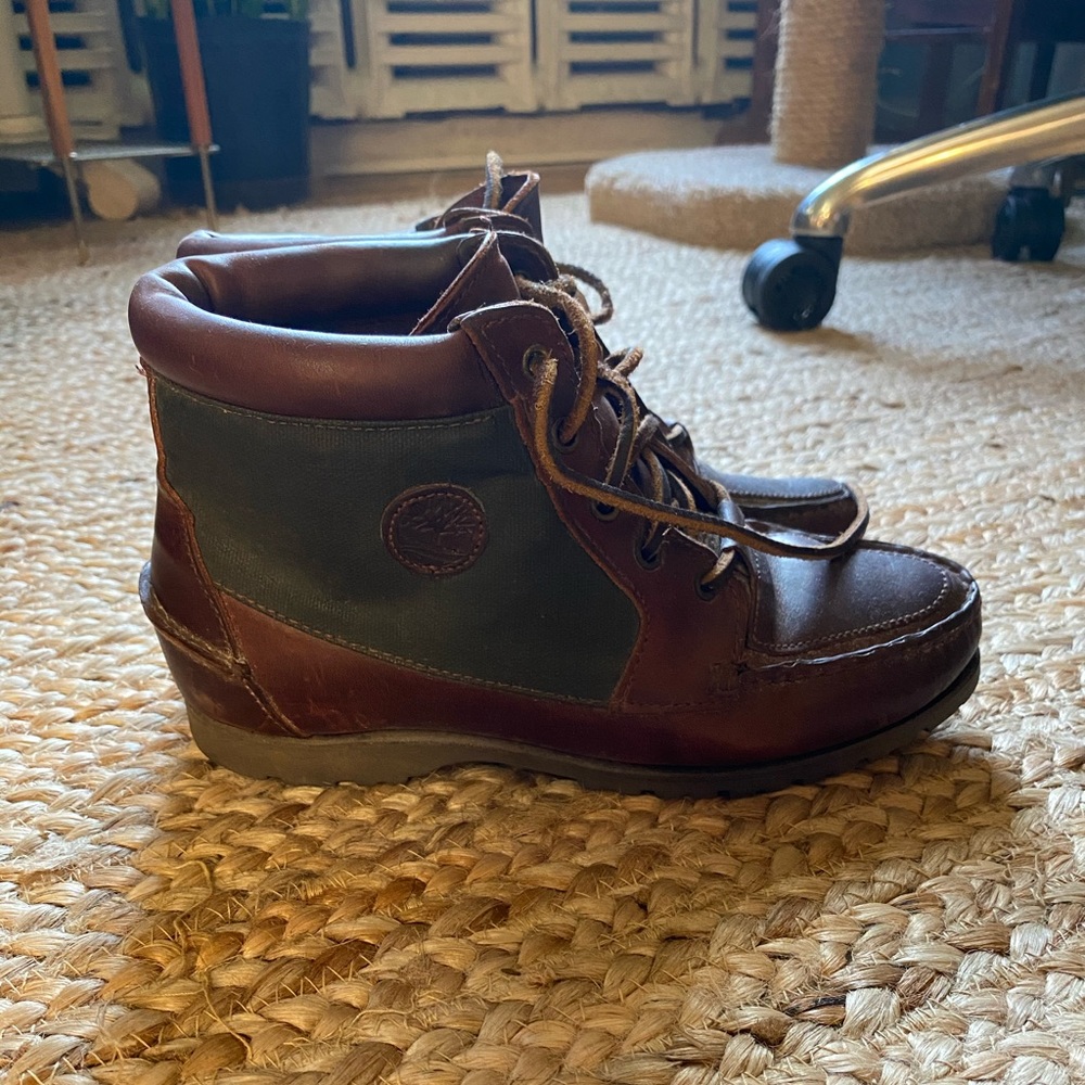 Vintage timberland waterproof leather boots
